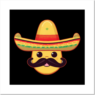 Mexican character in hat Posters and Art